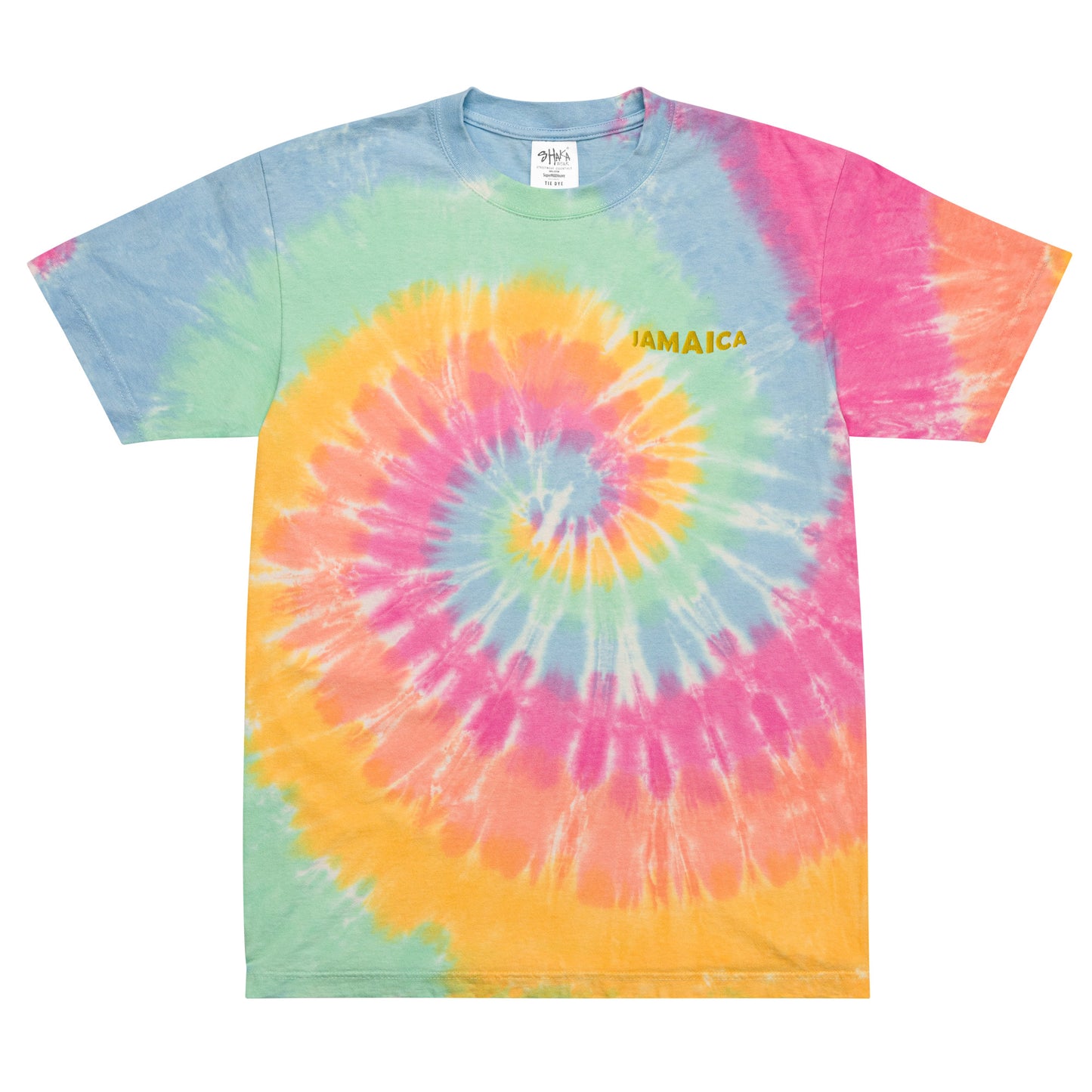 Oversized JAMAICA Free Spirited tie-dye t-shirt