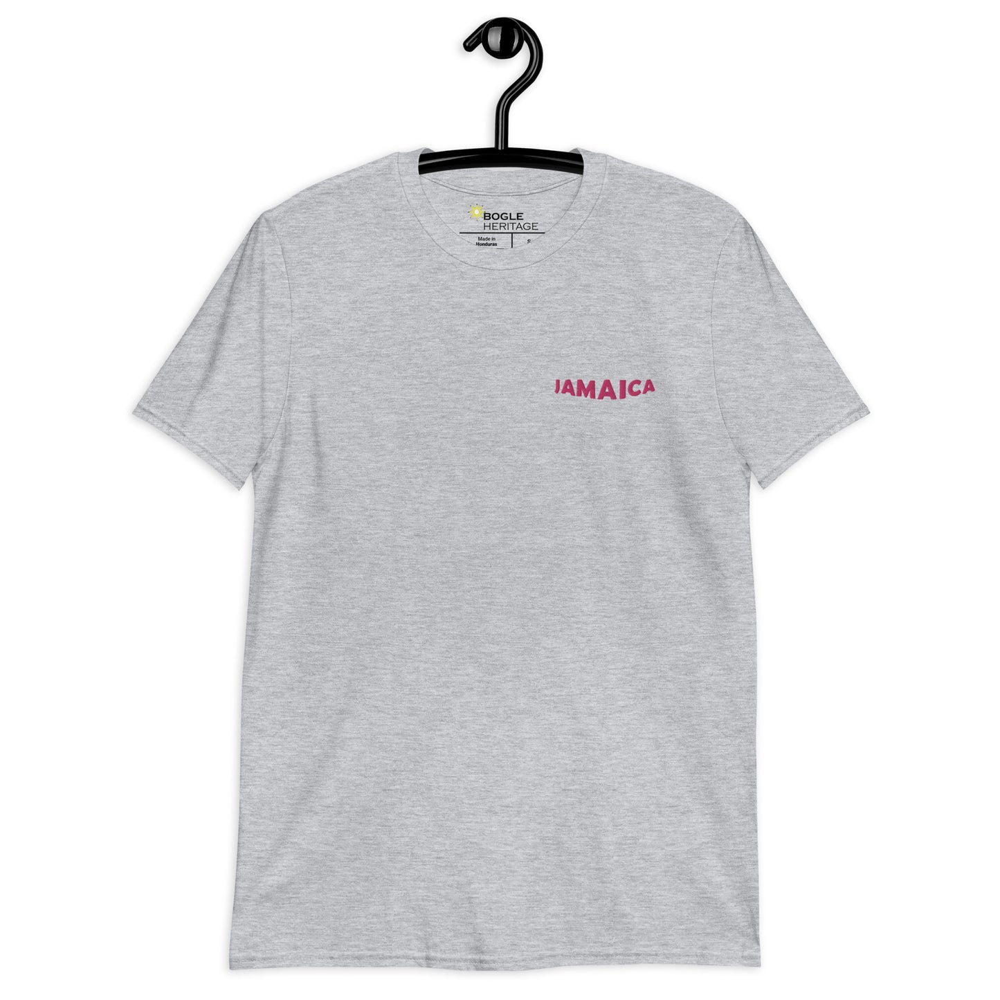 Short-Sleeve JAMAICA Pink Magic Embroidered Unisex T-Shirt