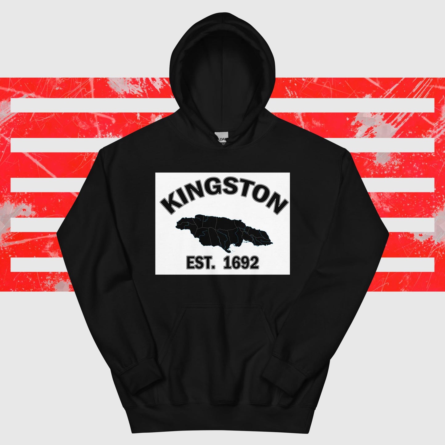 Unisex KINGSTON JAMAICA ESTABLISHED Block Hoodie