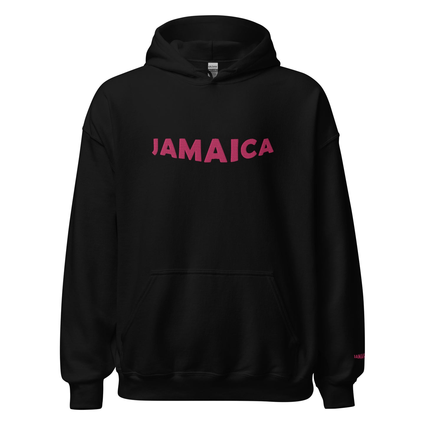 Classic Pink JAMAICA Embroidered Unisex Hoodie