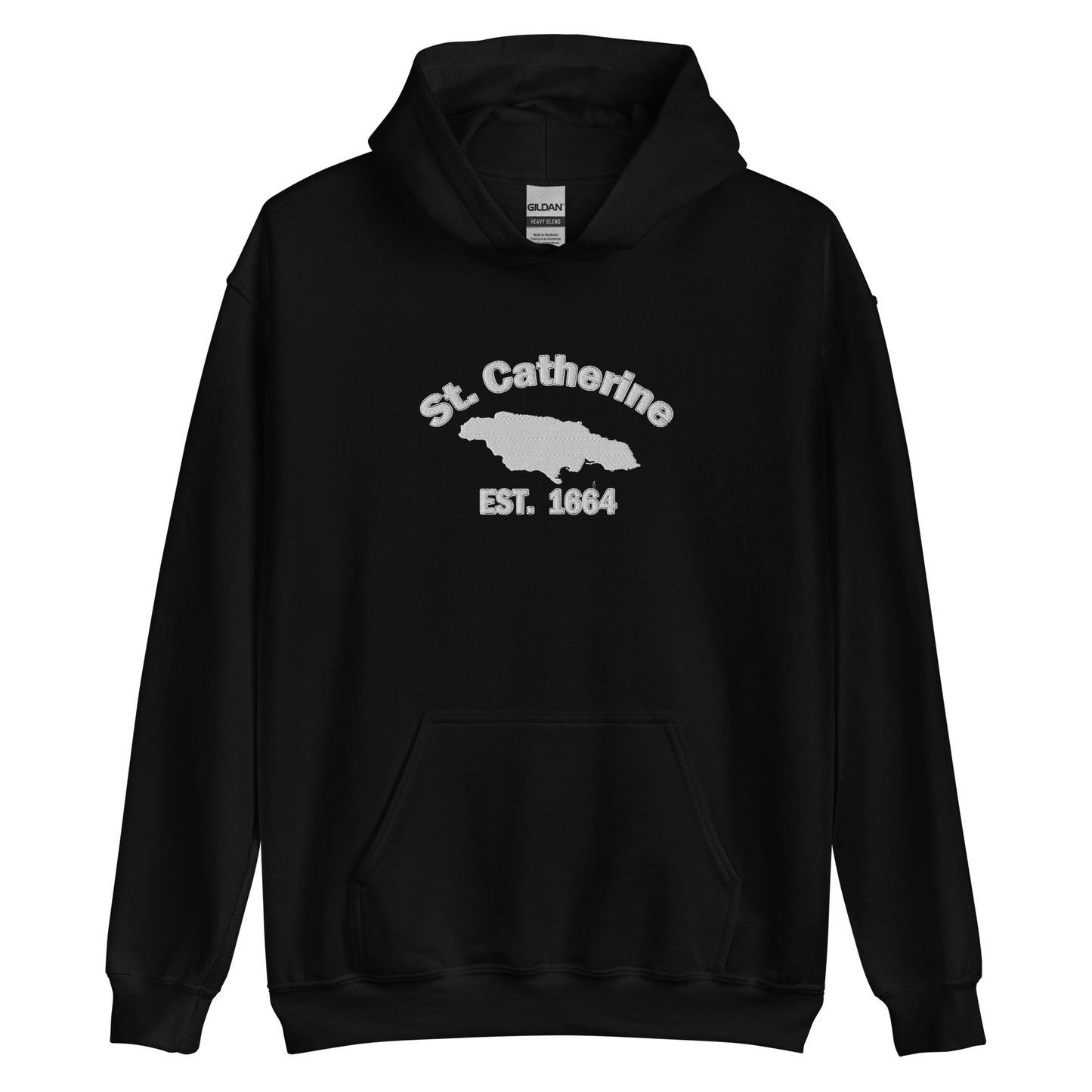 Unisex WHITE EMBROIDERED ST. Catherine JAMAICA Hoodie