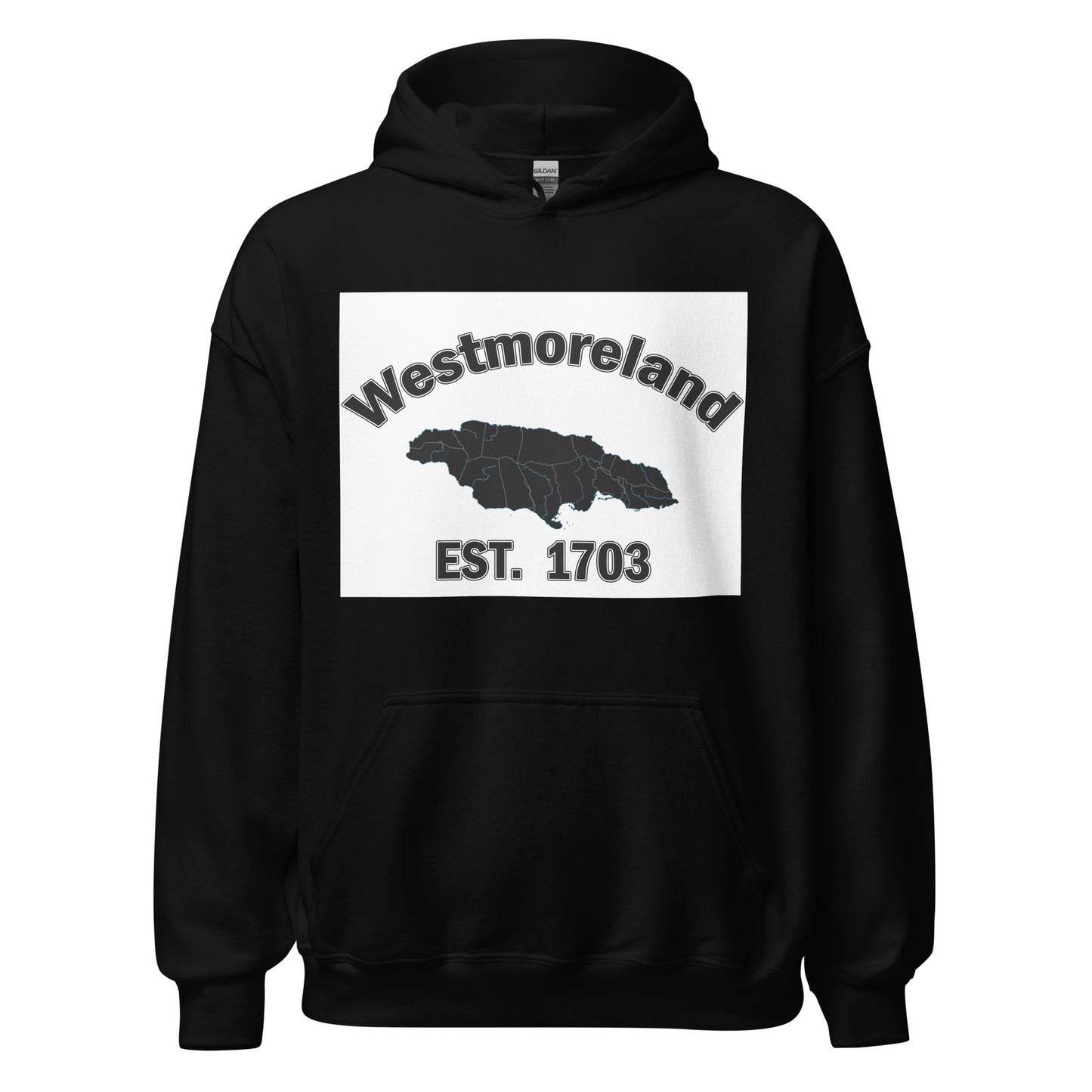 Unisex WESTMORELAND JAMAICA ESTABLISHED Block Hoodie