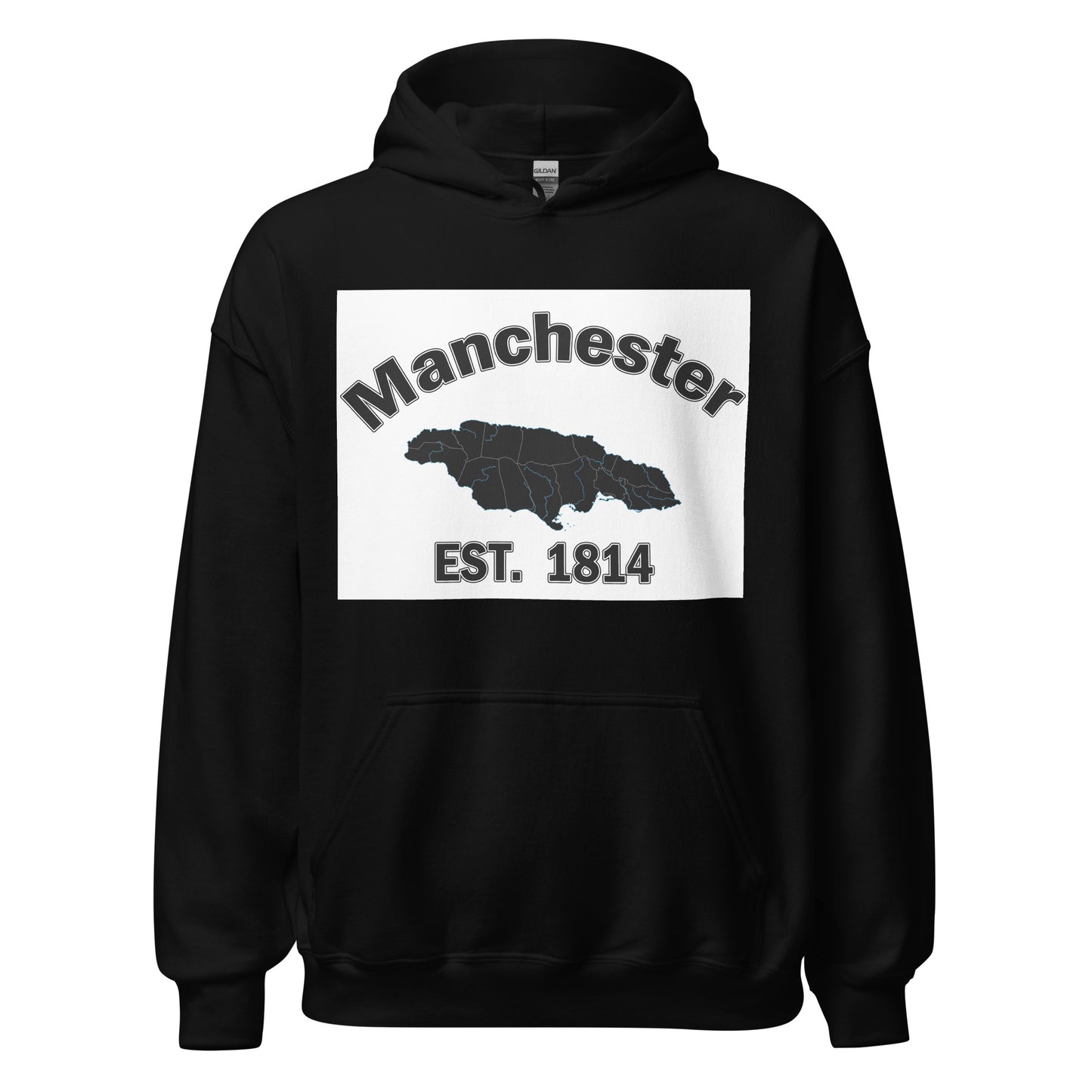 Unisex MANCHESTER JAMAICA ESTABLISHED Block Hoodie