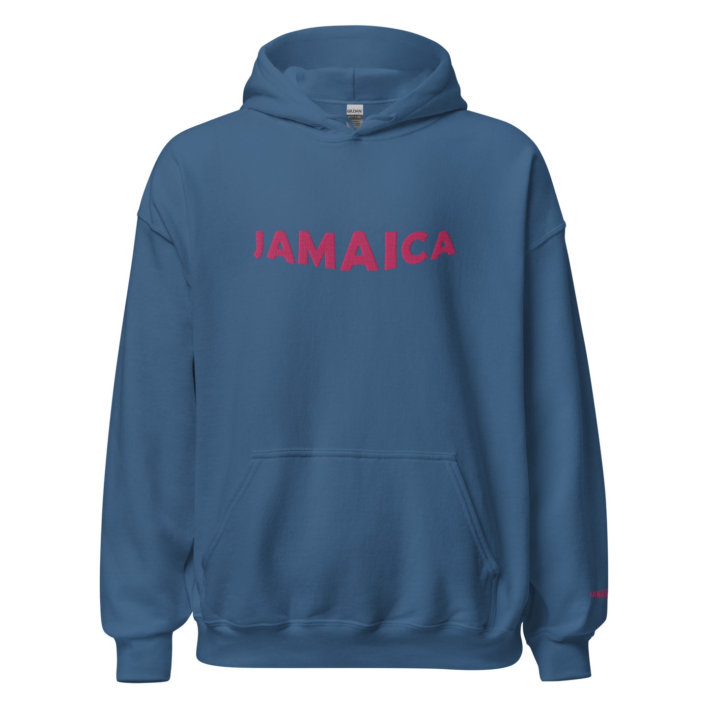 Classic Pink JAMAICA Embroidered Unisex Hoodie