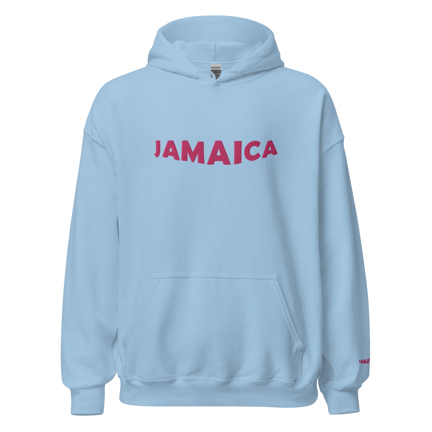 Classic Pink JAMAICA Embroidered Unisex Hoodie