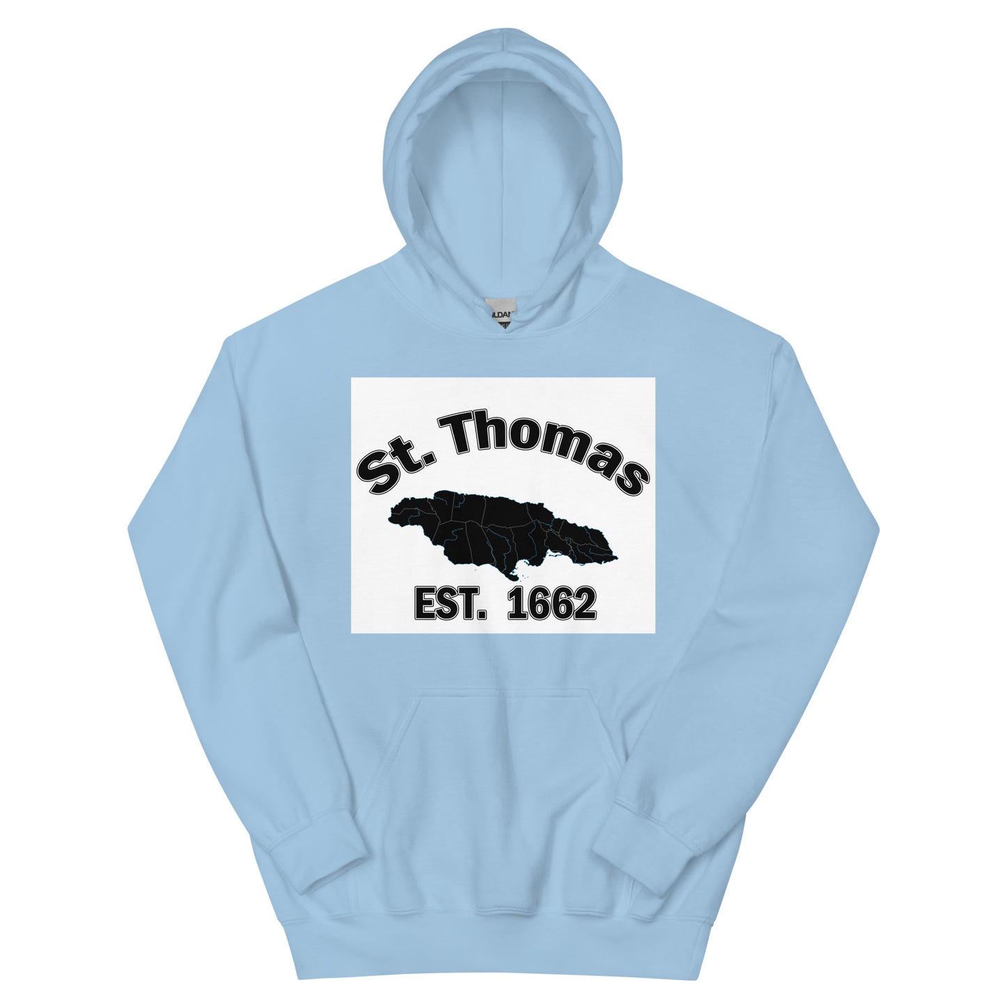 Unisex ST. THOMAS JAMAICA ESTABLISHED Block Hoodie