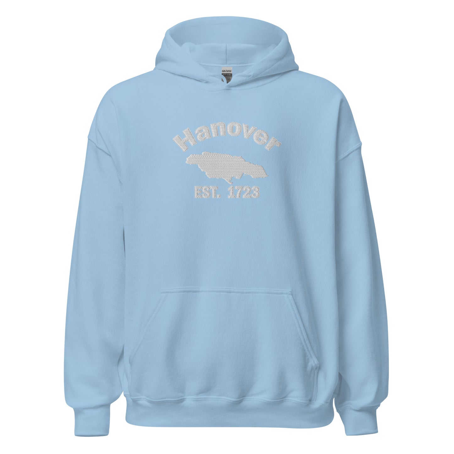 Unisex HANOVER JAMAICA WHITE EMBROIDERED Hoodie