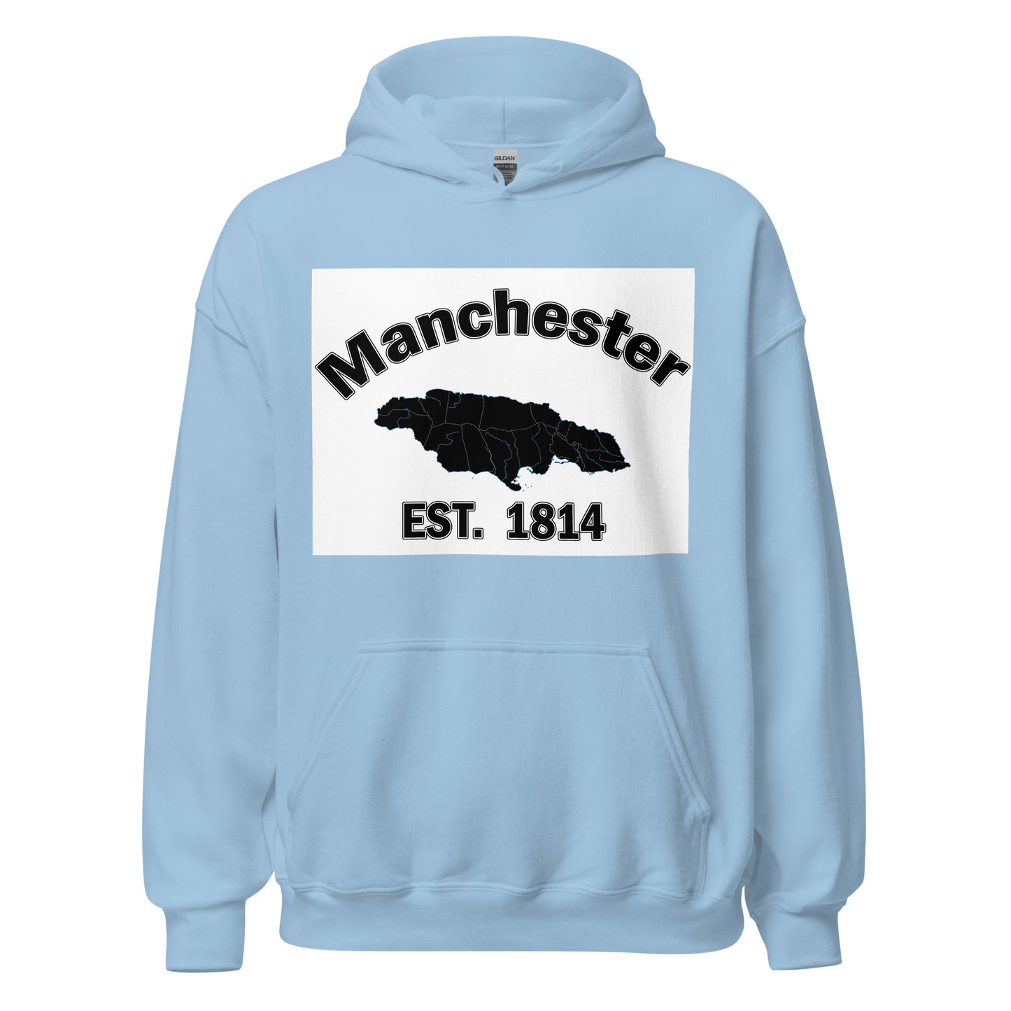 Unisex MANCHESTER JAMAICA ESTABLISHED Block Hoodie