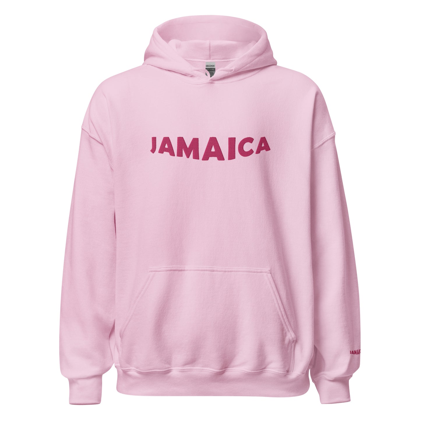 Classic Pink JAMAICA Embroidered Unisex Hoodie