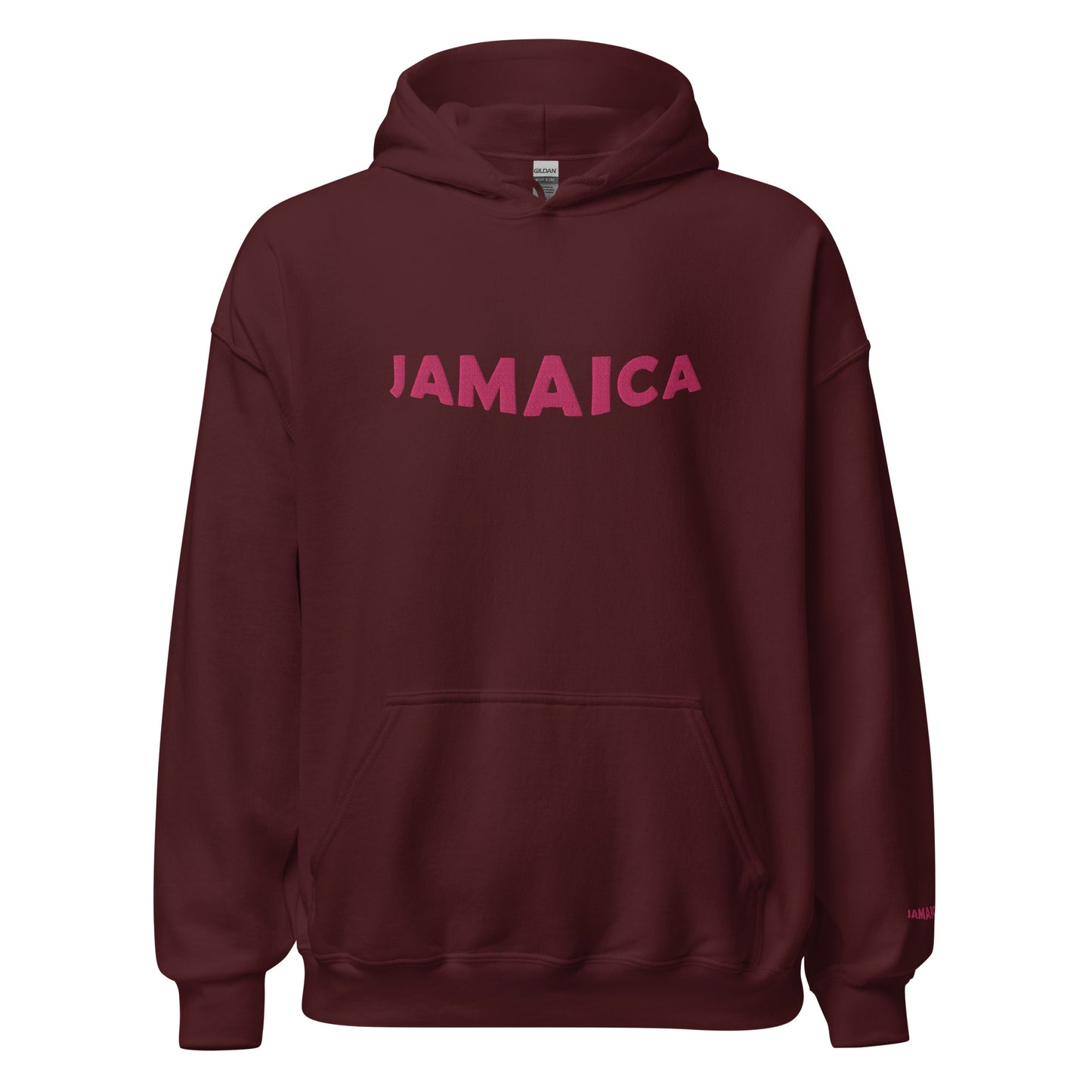 Classic Pink JAMAICA Embroidered Unisex Hoodie