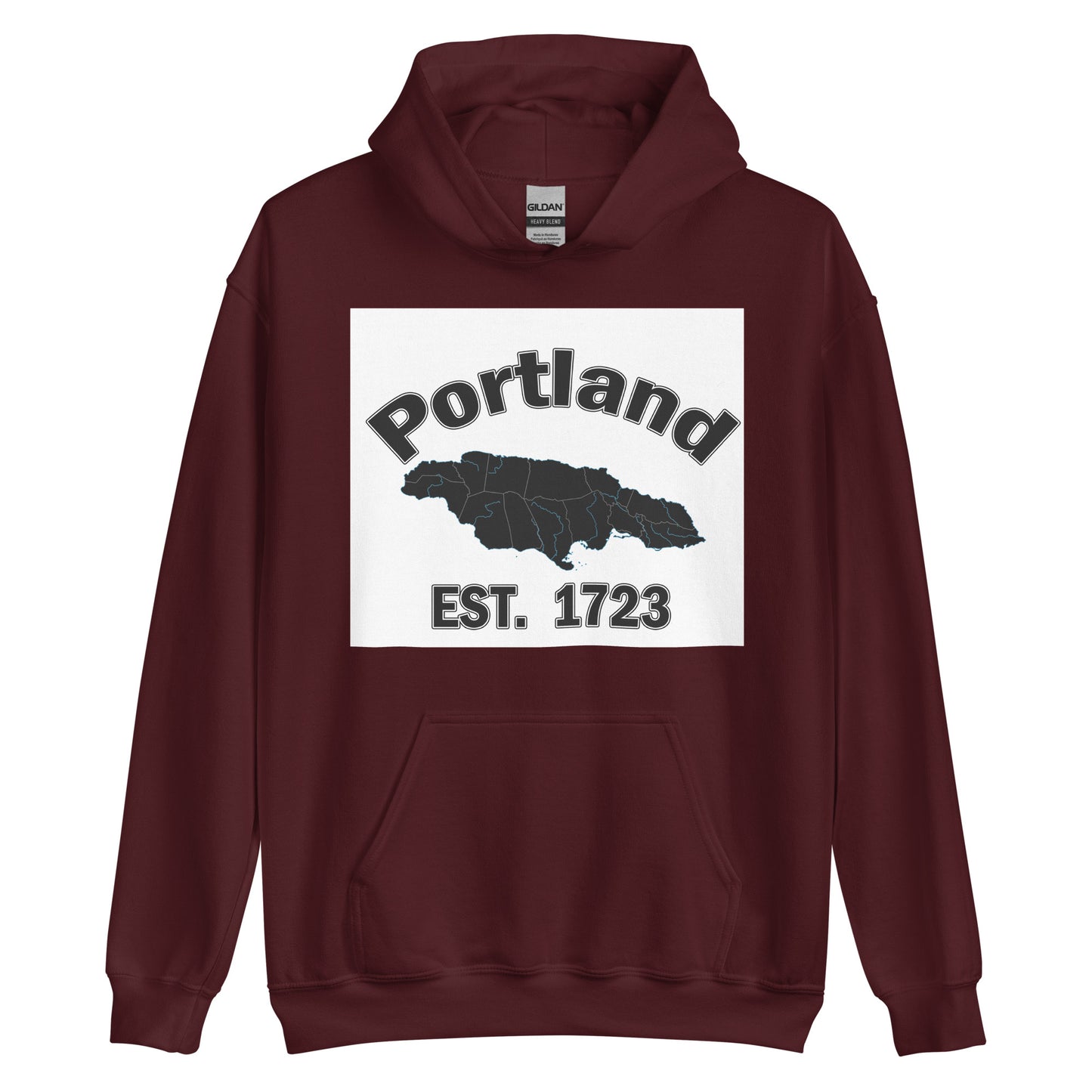 Unisex PORTLAND JAMAICA ESTABLISHED Block Hoodie