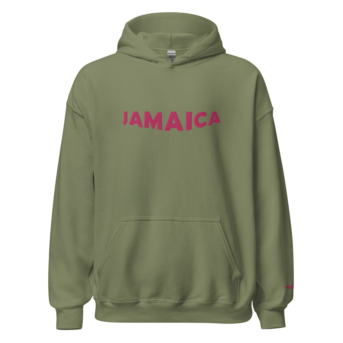 Classic Pink JAMAICA Embroidered Unisex Hoodie