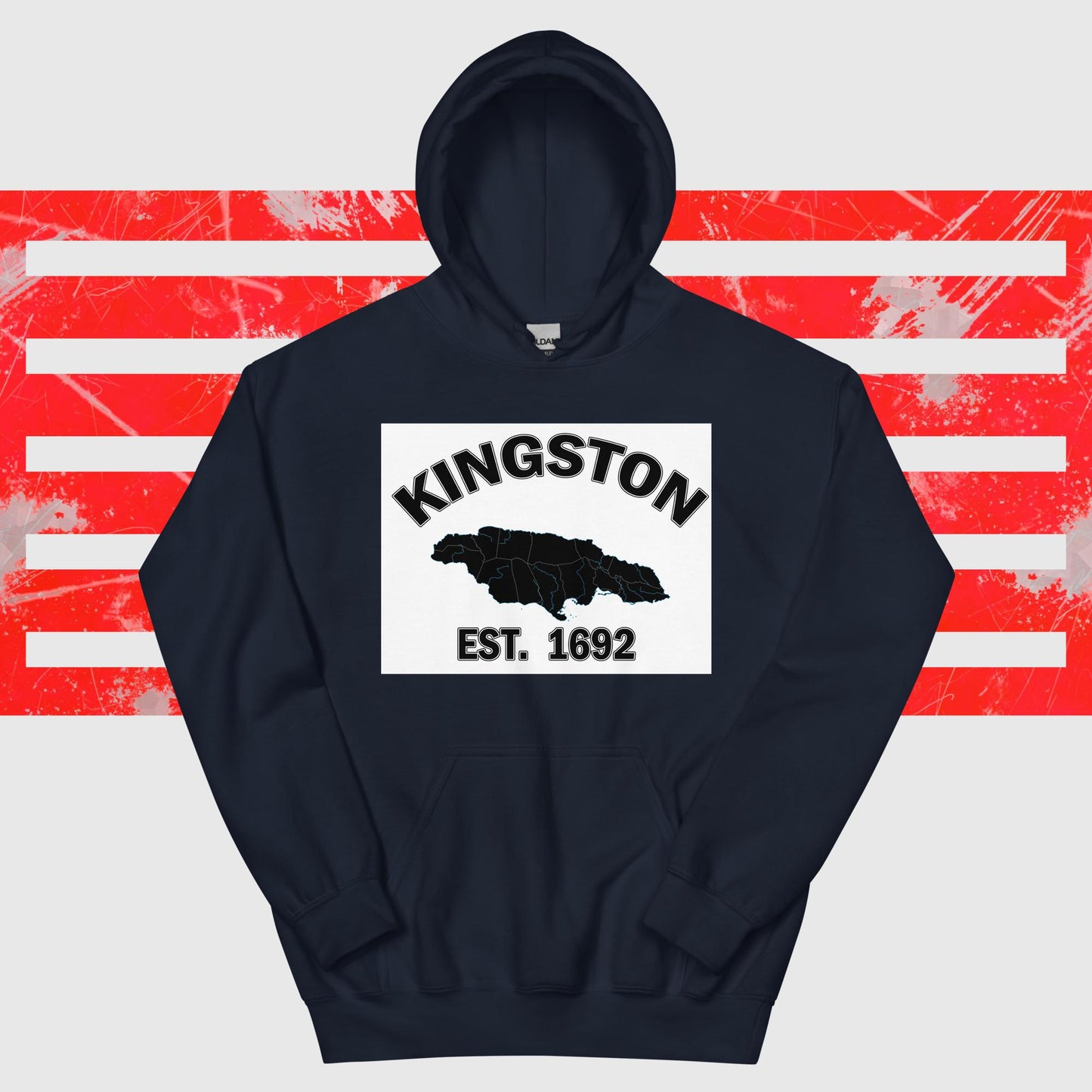 Unisex KINGSTON JAMAICA ESTABLISHED Block Hoodie