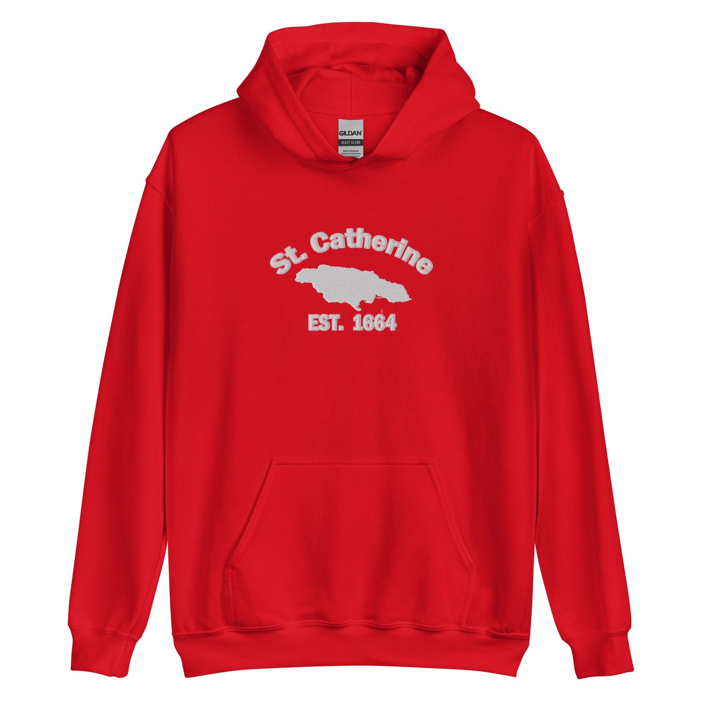 Unisex WHITE EMBROIDERED ST. Catherine JAMAICA Hoodie