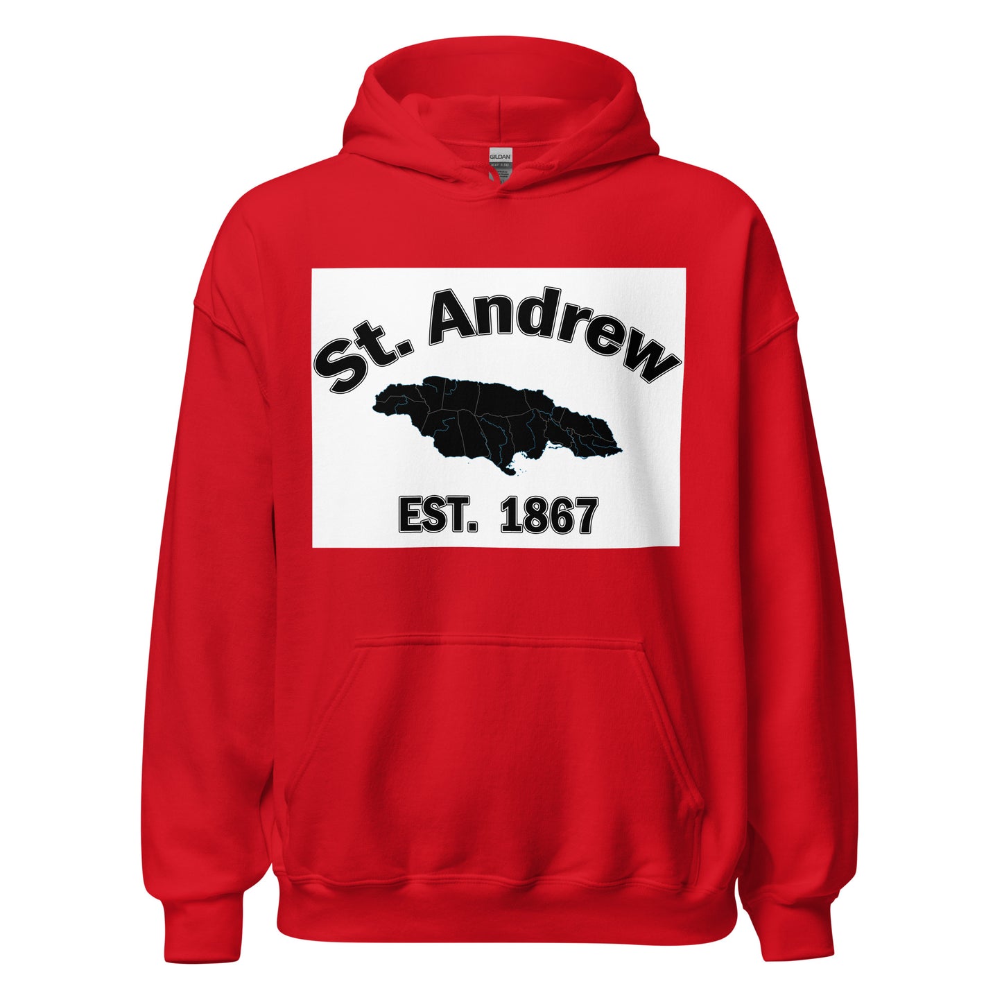 Unisex ST ANDREW JAMAICA ESTABLISHED Block Hoodie