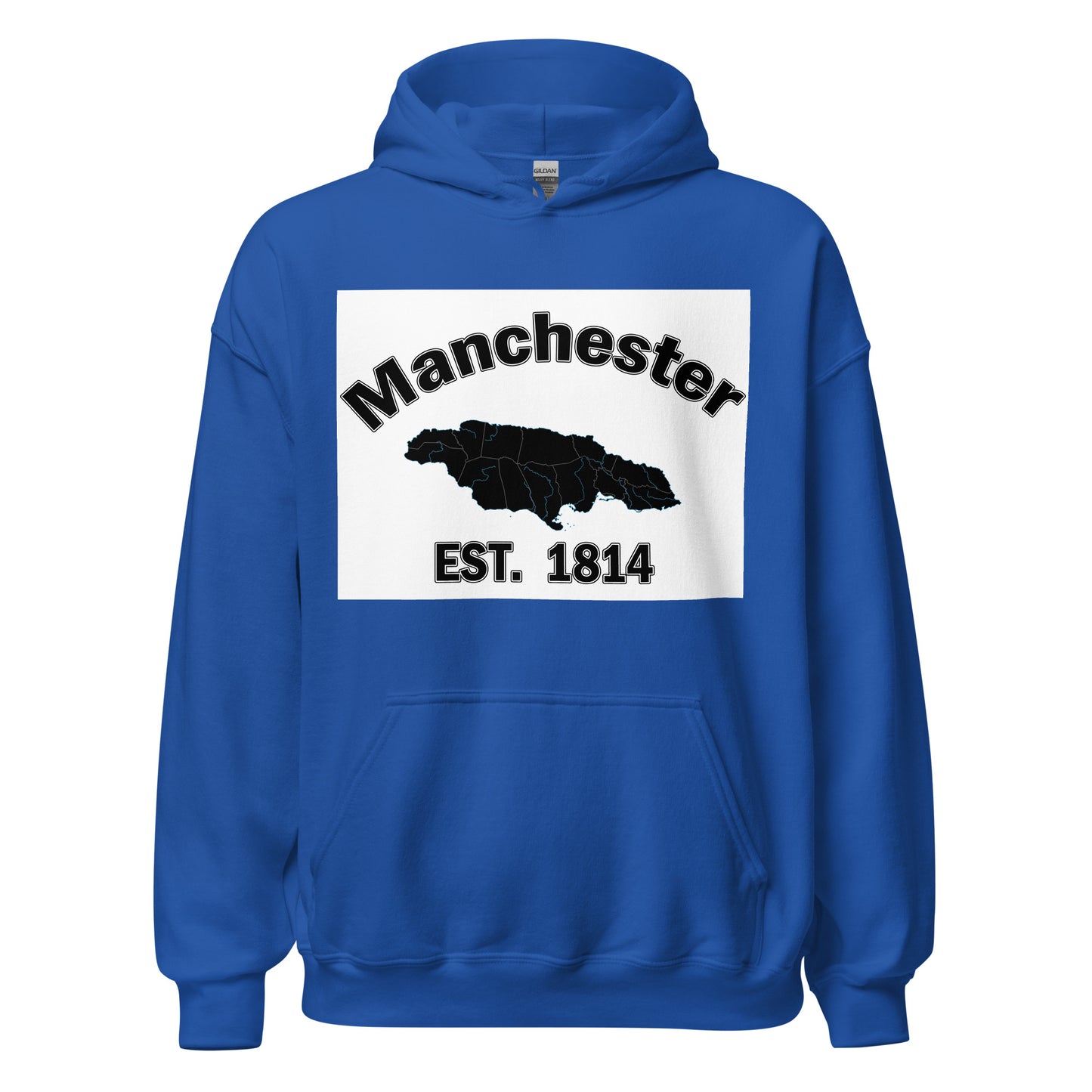 Unisex MANCHESTER JAMAICA ESTABLISHED Block Hoodie