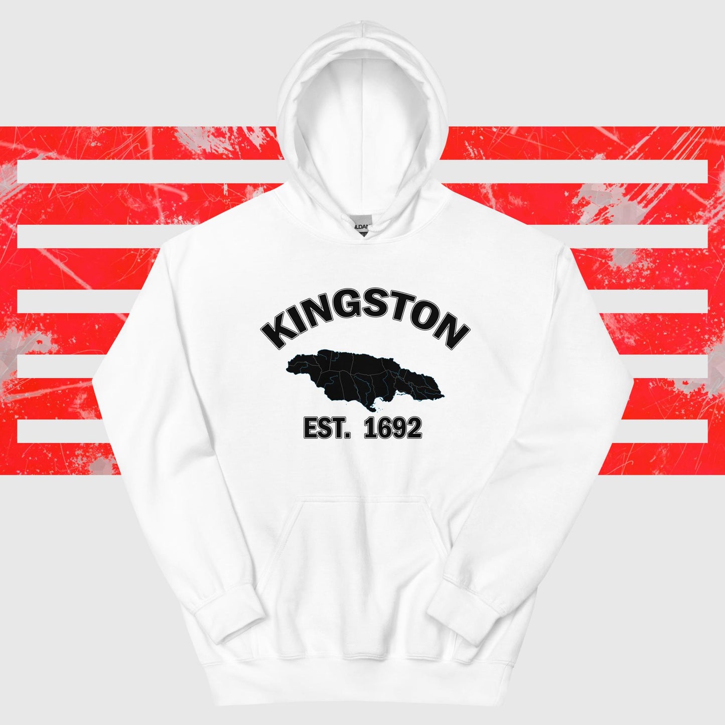 Unisex KINGSTON JAMAICA ESTABLISHED Block Hoodie