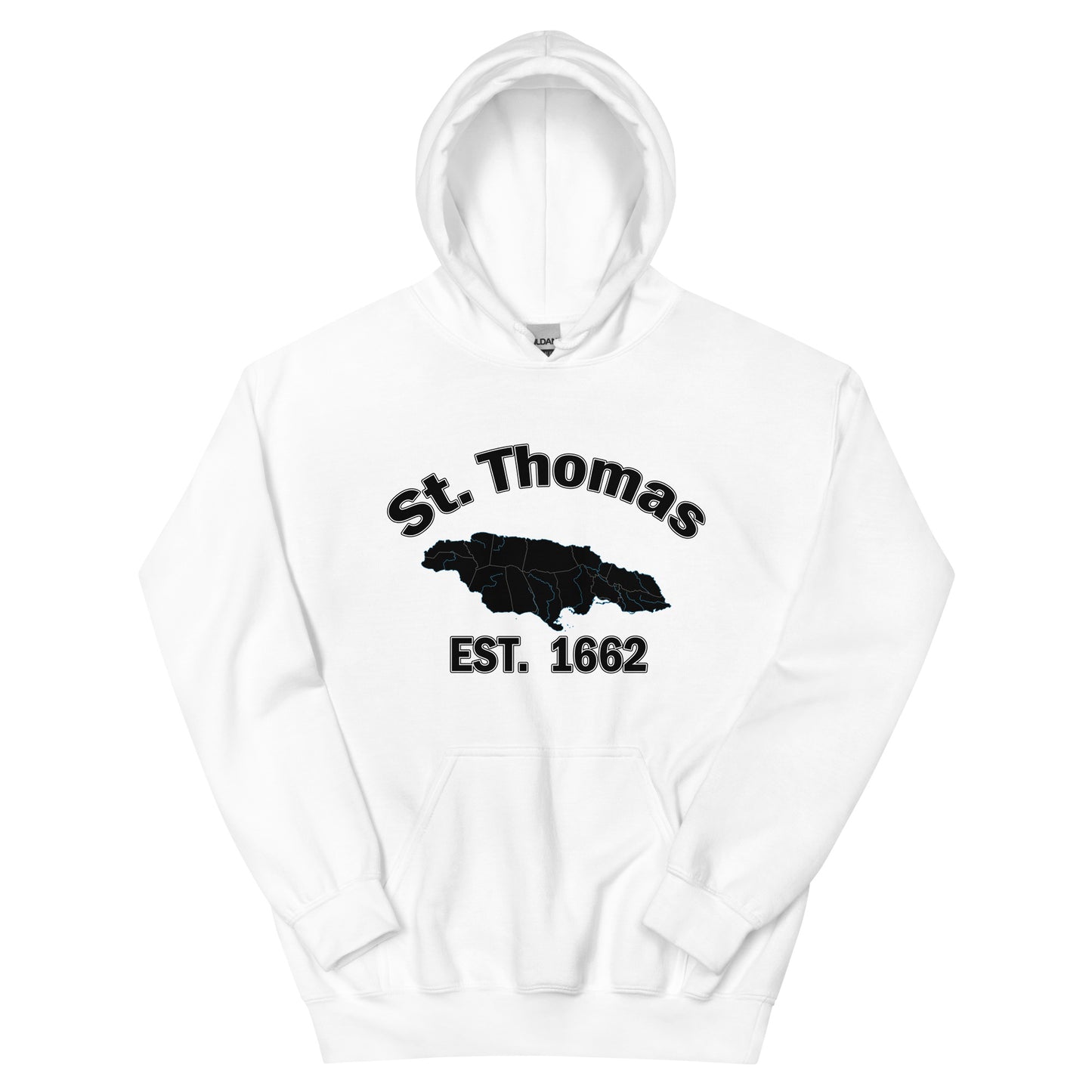 Unisex ST. THOMAS JAMAICA ESTABLISHED Block Hoodie