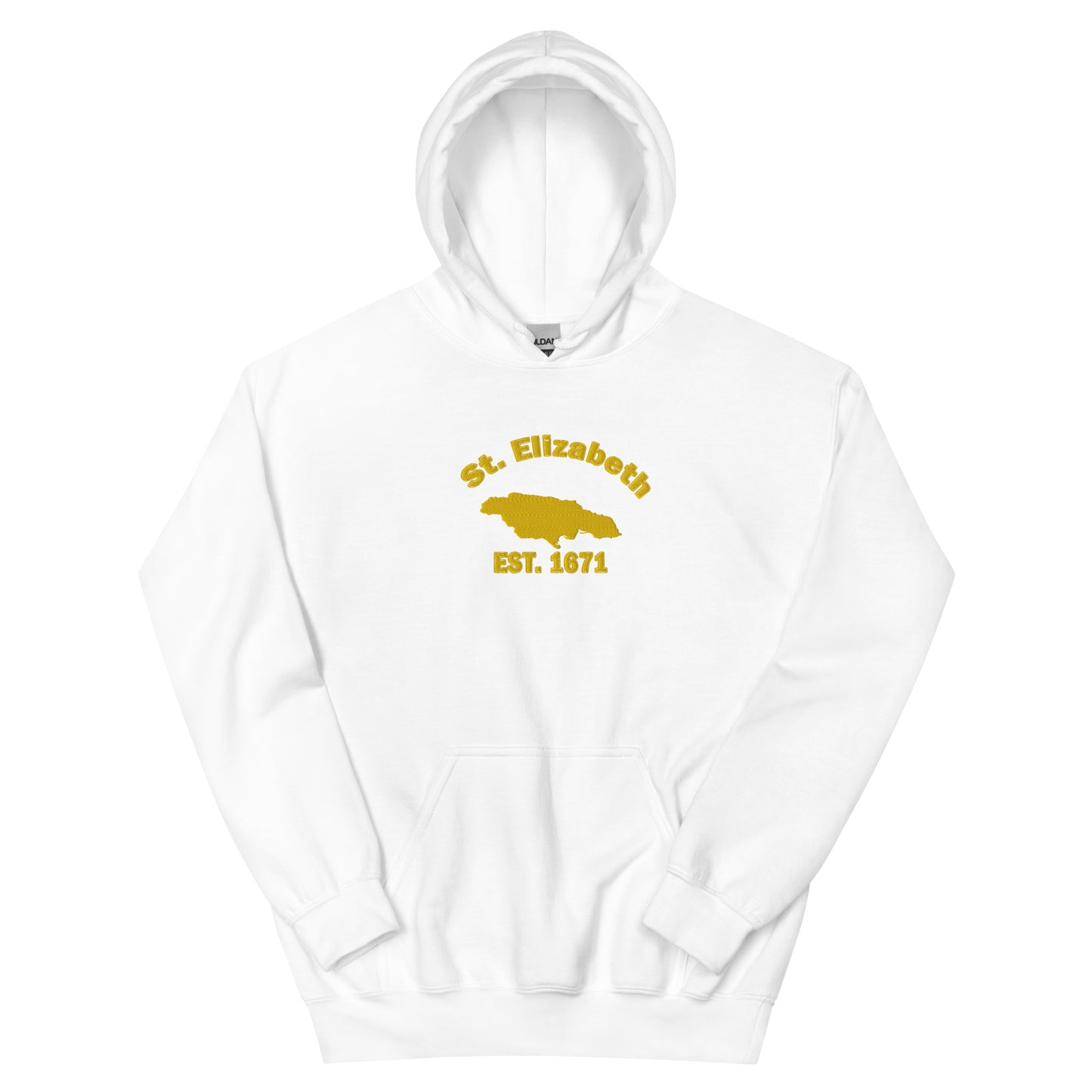 Unisex ST. ELIZABETH JAMAICA EMBROIDERY Sunshine Hoodie