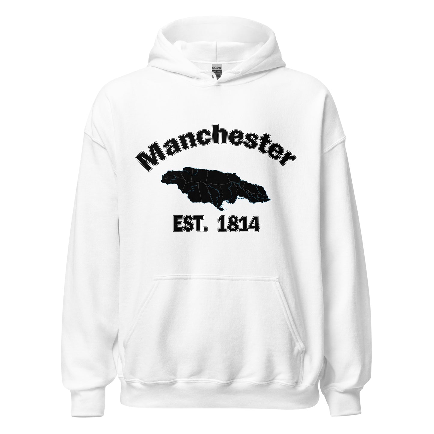 Unisex MANCHESTER JAMAICA ESTABLISHED Block Hoodie